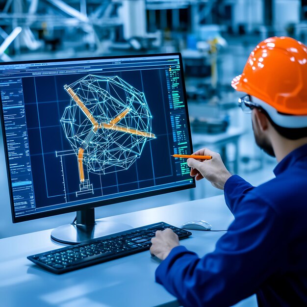 wind turbine engineer performing diagnostics with advanced software tools 1298745 33574